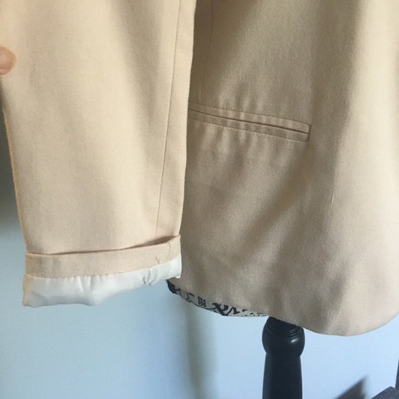 Tan Linen Blazer with pockets-lined-Sz XS good con - Picture 8 of 8